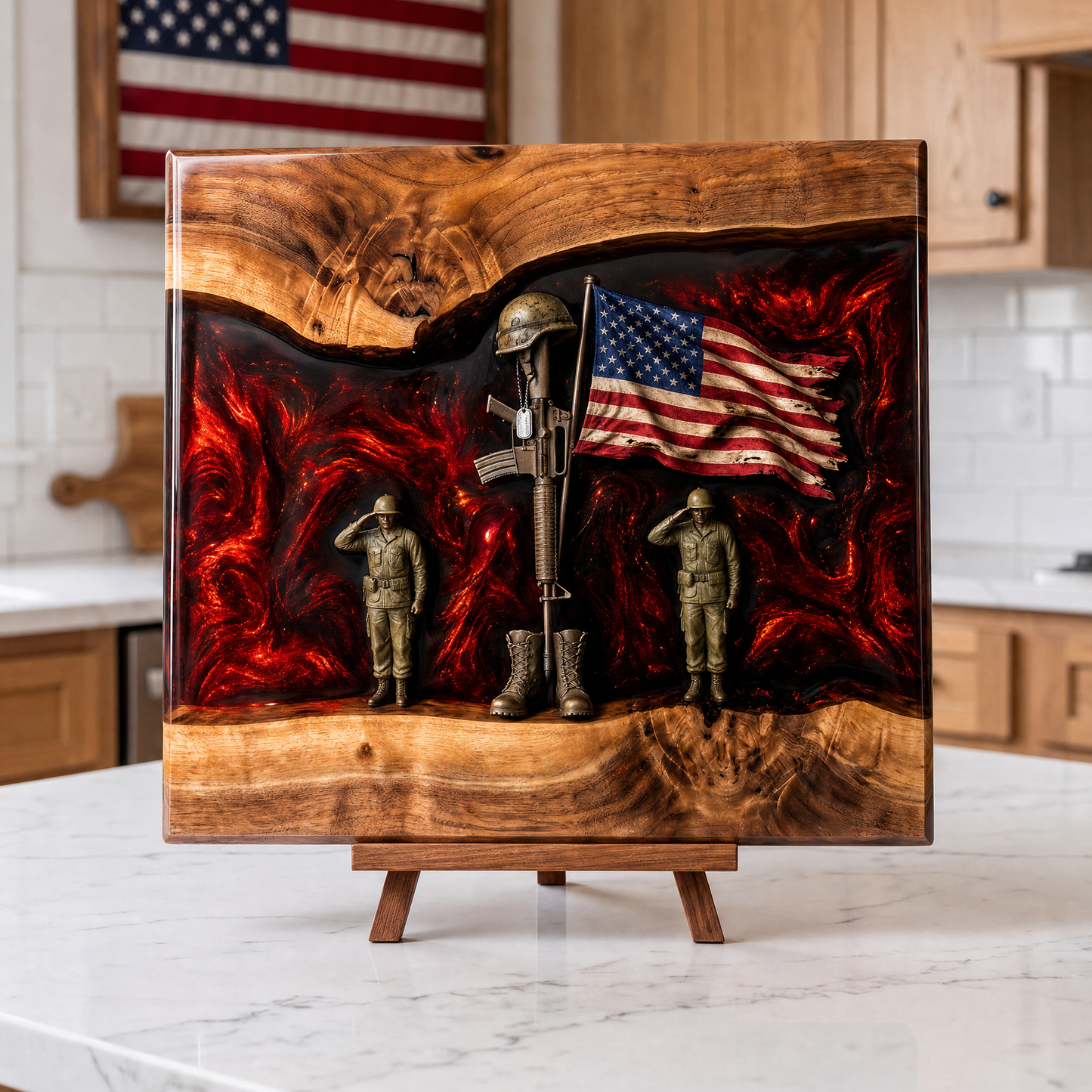 Fallen Soldier military cutting board