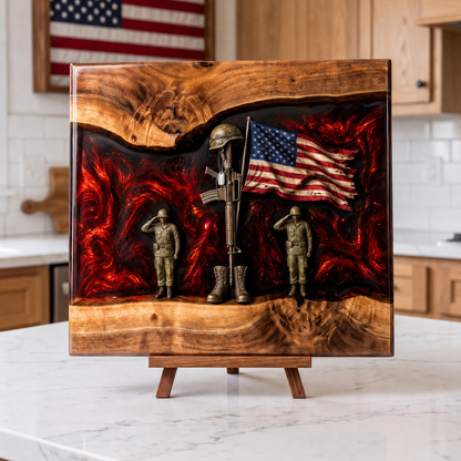 Fallen Soldier military cutting board